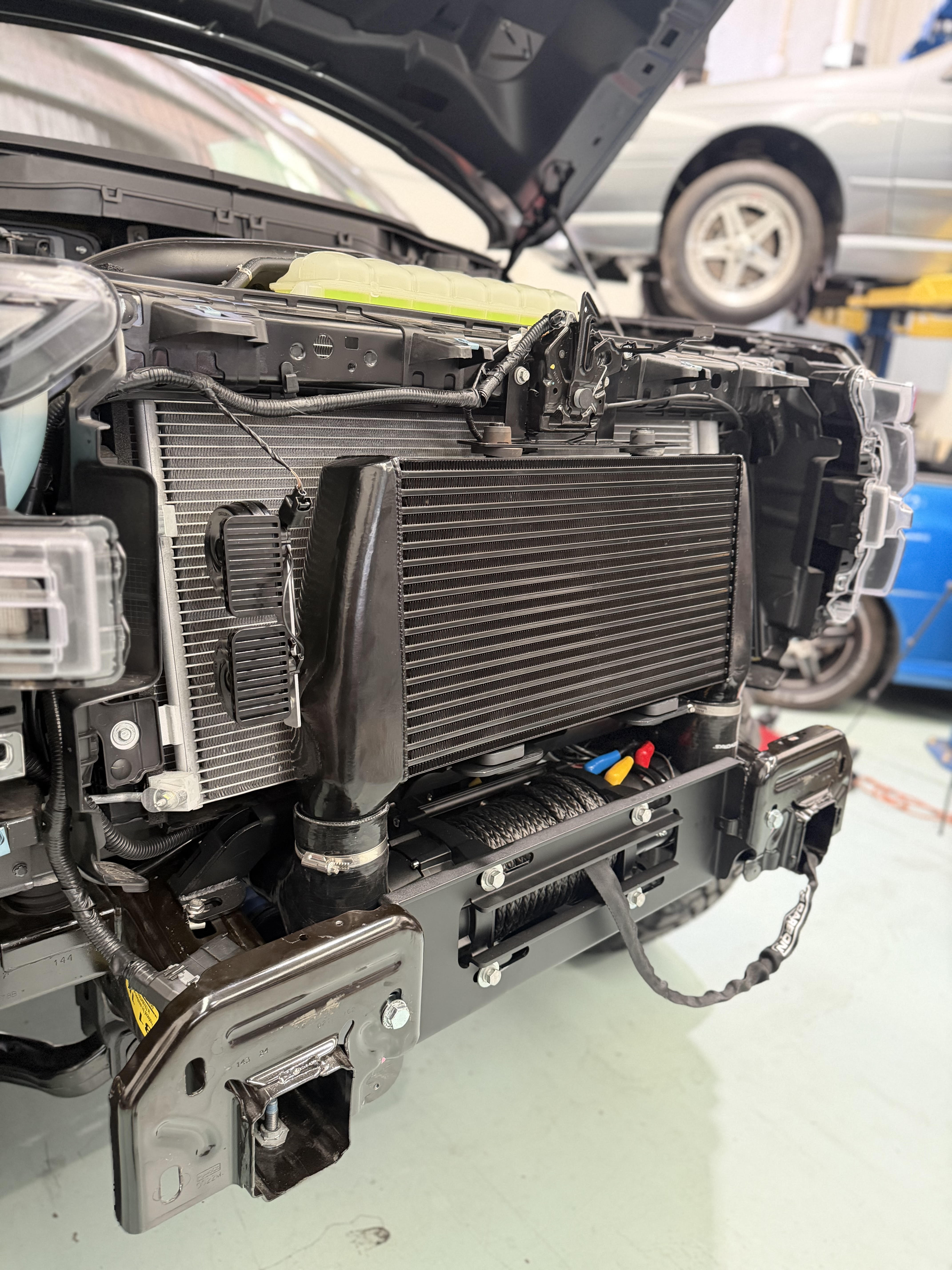 DSR F150 high mount Stage 2 Intercooler winch friendly