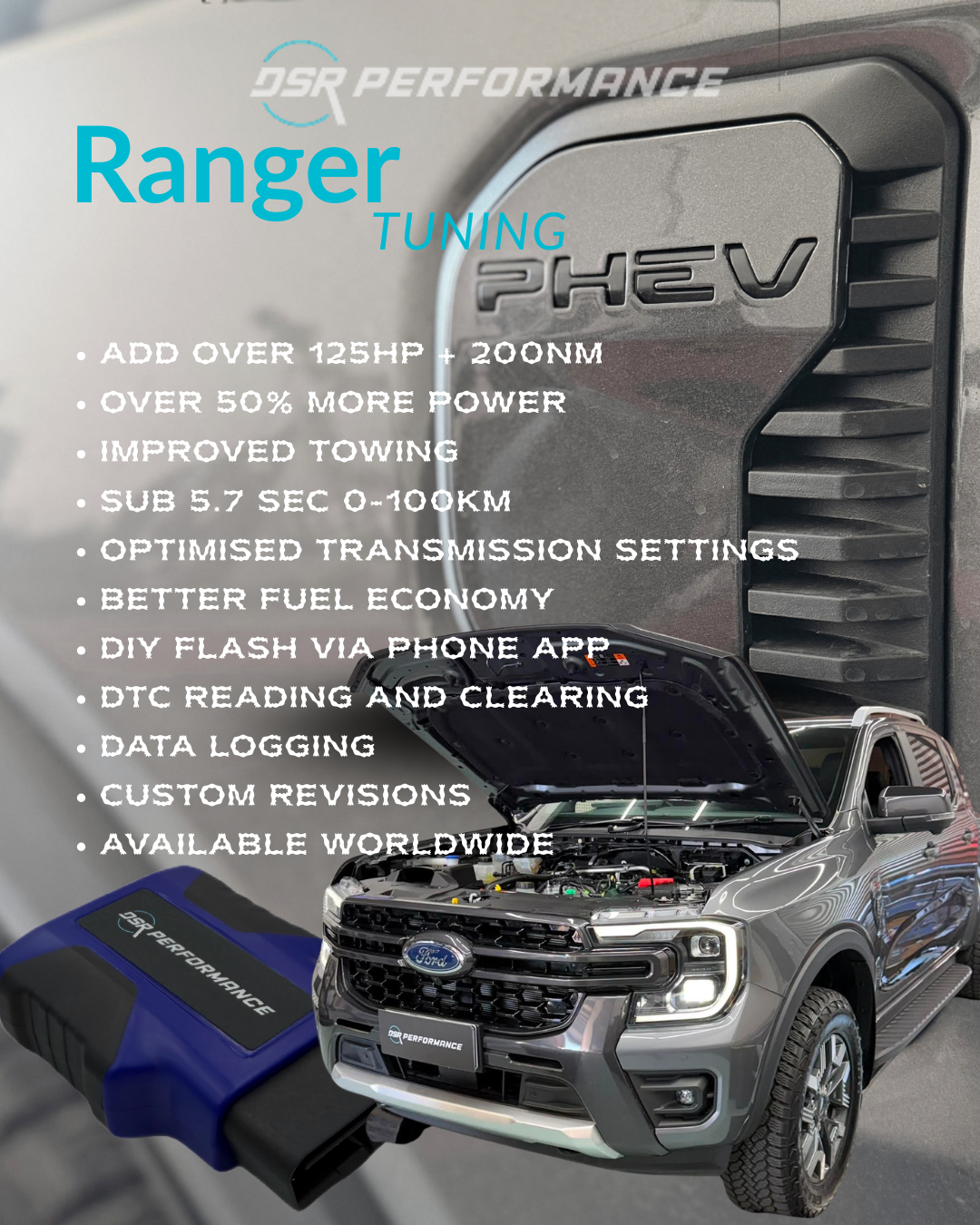 Next Gen Ford Ranger 2.3L EcoBoost PHEV — Remote Tuning Bundle
